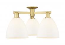 Innovations Lighting 716-3F-SG-GBD-91 - Bristol - 3 Light - 27 inch - Satin Gold - Semi-Flush Mount