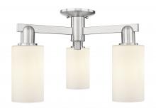 Innovations Lighting 716-3F-SN-G801 - Clymer - 3 Light - 21 inch - Brushed Satin Nickel - Semi-Flush Mount