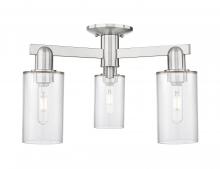 Innovations Lighting 716-3F-SN-G802 - Clymer - 3 Light - 21 inch - Brushed Satin Nickel - Semi-Flush Mount