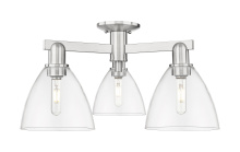 Innovations Lighting 716-3F-SN-GBD-752 - Bristol - 3 Light - 25 inch - Brushed Satin Nickel - Semi-Flush Mount