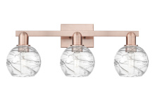 Innovations Lighting 716-3W-AC-G1213-6CL - Athens Deco Swirl - 3 Light - 26 inch - Antique Copper - Bath Vanity Light