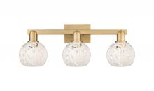 Innovations Lighting 716-3W-BB-G1216-6WM - White Mouchette - 3 Light - 25 inch - Brushed Brass - Bath Vanity Light
