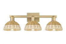 Innovations Lighting 716-3W-BB-NBD2-75-NAT - Natural Ballston Dome - 3 Light - 26 inch - Brushed Brass - Bath Vanity Light