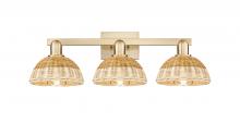 Innovations Lighting 716-3W-CB-NBD2-75-NAT - Natural Ballston Dome - 3 Light - 26 inch - Champagne Bronze - Bath Vanity Light