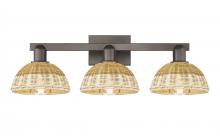 Innovations Lighting 716-3W-OB-NBD2-75-NAT - Natural Ballston Dome - 3 Light - 26 inch - Oil Rubbed Bronze - Bath Vanity Light