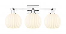 Innovations Lighting 716-3W-PC-G1217-8WV - White Venetian - 3 Light - 27 inch - Polished Chrome - Bath Vanity Light