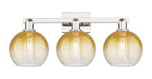 Innovations Lighting 716-3W-PN-G483-8AM - Brookhaven Globe - 3 Light - 26 inch - Polished Nickel - Bath Vanity Light