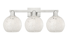 Innovations Lighting 716-3W-SN-G1216-8WM - White Mouchette - 3 Light - 27 inch - Brushed Satin Nickel - Bath Vanity Light