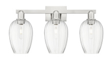Innovations Lighting 716-3W-SN-G457-6CL - Preston Flute - 3 Light - 26 inch - Brushed Satin Nickel - Bath Vanity Light