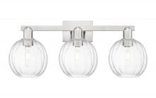 Innovations Lighting 716-3W-SN-G458-7CL - Preston Globe - 3 Light - 26 inch - Brushed Satin Nickel - Bath Vanity Light