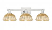 Innovations Lighting 716-3W-SN-NBD2-75-NAT - Natural Ballston Dome - 3 Light - 26 inch - Brushed Satin Nickel - Bath Vanity Light