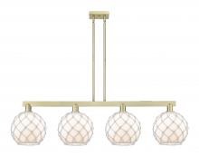 Innovations Lighting 716-4I-AB-G121-10RW - Farmhouse Rope - 4 Light - 53 inch - Antique Brass - Stem hung - Island Light