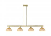 Innovations Lighting 716-4I-AB-NBD2-75-NAT - Natural Ballston Dome - 4 Light - 48 inch - Antique Brass - Stem hung - Island Light