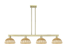 Innovations Lighting 716-4I-AB-NBD2-9-NAT - Bristol Natural II - 4 Light - 52 inch - Antique Brass - Stem hung - Island Light