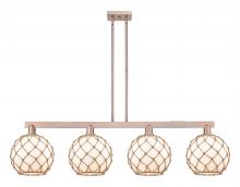 Innovations Lighting 716-4I-AC-G121-10RB - Farmhouse Rope - 4 Light - 53 inch - Antique Copper - Stem hung - Island Light