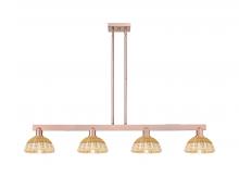 Innovations Lighting 716-4I-AC-NBD2-75-NAT - Natural Ballston Dome - 4 Light - 48 inch - Antique Copper - Stem hung - Island Light