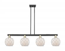 Innovations Lighting 716-4I-BAB-G121-8RW - Farmhouse Rope - 4 Light - 51 inch - Black Antique Brass - Stem hung - Island Light