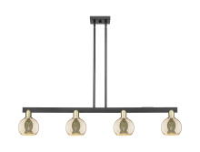 Innovations Lighting 716-4I-BAB-G128-6 - Athens - 4 Light - 49 inch - Black Antique Brass - Stem hung - Island Light