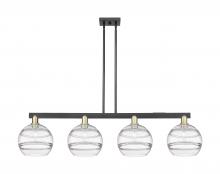 Innovations Lighting 716-4I-BAB-G556-10CL - Rochester - 4 Light - 53 inch - Black Antique Brass - Stem hung - Island Light