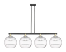 Innovations Lighting 716-4I-BAB-G556-12CL - Rochester - 4 Light - 55 inch - Black Antique Brass - Stem hung - Island Light