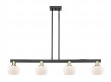 Innovations Lighting 716-4I-BAB-G91 - Fenton - 4 Light - 49 inch - Black Antique Brass - Stem hung - Island Light