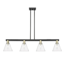 Innovations Lighting 716-4I-BAB-GBC-84 - Berkshire Glass - 4 Light - 51 inch - Black Antique Brass - Stem hung - Island Light