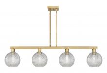 Innovations Lighting 716-4I-BB-G122C-8CL - Athens - 4 Light - 51 inch - Brushed Brass - Stem hung - Island Light