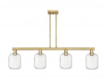 Innovations Lighting 716-4I-BB-G460-7CL - Preston Cylinder - 4 Light - 48 inch - Brushed Brass - Stem hung - Island Light