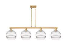 Innovations Lighting 716-4I-BB-G556-10CL - Rochester - 4 Light - 53 inch - Brushed Brass - Stem hung - Island Light