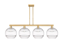 Innovations Lighting 716-4I-BB-G556-12CL - Rochester - 4 Light - 55 inch - Brushed Brass - Stem hung - Island Light