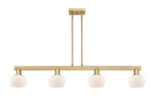 Innovations Lighting 716-4I-BB-G91 - Fenton - 4 Light - 49 inch - Brushed Brass - Stem hung - Island Light