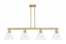 Innovations Lighting 716-4I-BB-GBC-82 - Berkshire Glass - 4 Light - 51 inch - Brushed Brass - Stem hung - Island Light