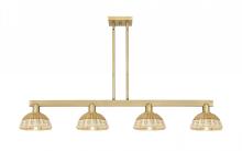 Innovations Lighting 716-4I-BB-NBD2-75-NAT - Natural Ballston Dome - 4 Light - 48 inch - Brushed Brass - Stem hung - Island Light