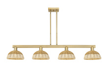 Innovations Lighting 716-4I-BB-NBD2-9-NAT - Bristol Natural II - 4 Light - 52 inch - Brushed Brass - Stem hung - Island Light