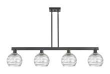 Innovations Lighting 716-4I-BK-G1213-8CL - Athens Deco Swirl - 4 Light - 51 inch - Matte Black - Stem hung - Island Light