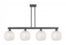 Innovations Lighting 716-4I-BK-G1216-10WM - White Mouchette - 4 Light - 53 inch - Matte Black - Stem hung - Island Light