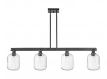 Innovations Lighting 716-4I-BK-G460-7CL - Preston Cylinder - 4 Light - 48 inch - Matte Black - Stem hung - Island Light