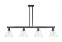 Innovations Lighting 716-4I-BK-GBC-82 - Berkshire Glass - 4 Light - 51 inch - Matte Black - Stem hung - Island Light
