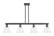 Innovations Lighting 716-4I-BK-GBC-84 - Berkshire Glass - 4 Light - 51 inch - Matte Black - Stem hung - Island Light