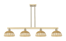 Innovations Lighting 716-4I-CB-NBD2-9-NAT - Bristol Natural II - 4 Light - 52 inch - Champagne Bronze - Stem hung - Island Light
