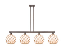 Innovations Lighting 716-4I-OB-G121-10RB - Farmhouse Rope - 4 Light - 53 inch - Oil Rubbed Bronze - Stem hung - Island Light