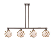Innovations Lighting 716-4I-OB-G121-8RB - Farmhouse Rope - 4 Light - 51 inch - Oil Rubbed Bronze - Stem hung - Island Light