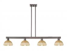 Innovations Lighting 716-4I-OB-NBD2-75-NAT - Natural Ballston Dome - 4 Light - 48 inch - Oil Rubbed Bronze - Stem hung - Island Light