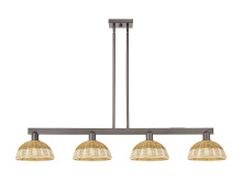 Innovations Lighting 716-4I-OB-NBD2-9-NAT - Bristol Natural II - 4 Light - 52 inch - Oil Rubbed Bronze - Stem hung - Island Light