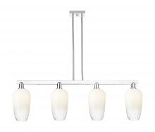 Innovations Lighting 716-4I-PC-G484-7OP - Brookhaven Flute - 4 Light - 48 inch - Polished Chrome - Stem hung - Island Light