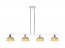 Innovations Lighting 716-4I-PC-NBD2-75-NAT - Natural Ballston Dome - 4 Light - 48 inch - Polished Chrome - Stem hung - Island Light