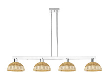 Innovations Lighting 716-4I-PC-NBD2-9-NAT - Bristol Natural II - 4 Light - 52 inch - Polished Chrome - Stem hung - Island Light