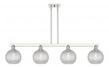 Innovations Lighting 716-4I-PN-G122C-8CL - Athens - 4 Light - 51 inch - Polished Nickel - Stem hung - Island Light