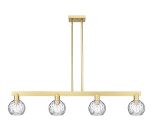 Innovations Lighting 716-4I-SG-G1215-6 - Athens Water Glass - 4 Light - 49 inch - Satin Gold - Stem hung - Island Light