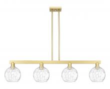 Innovations Lighting 716-4I-SG-G1215-8 - Athens Water Glass - 4 Light - 51 inch - Satin Gold - Stem hung - Island Light